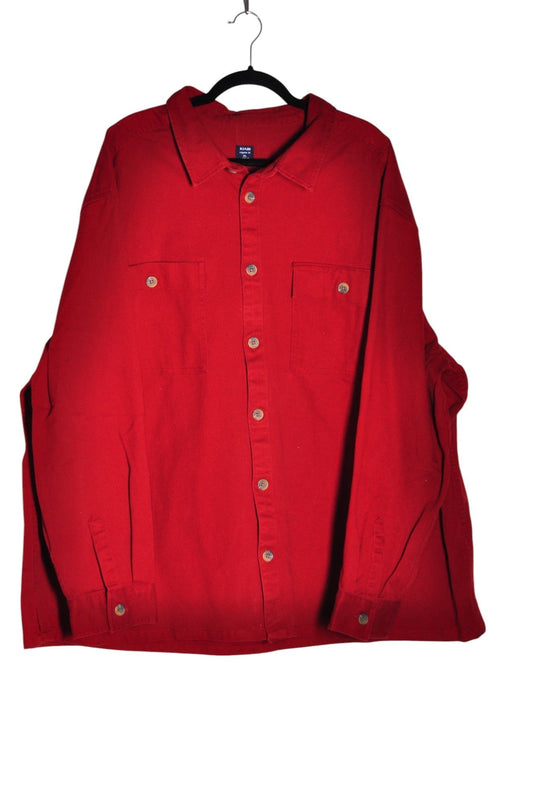 KIABI Men Button Down Tops Regular fit in Red - 5XL - Velora
