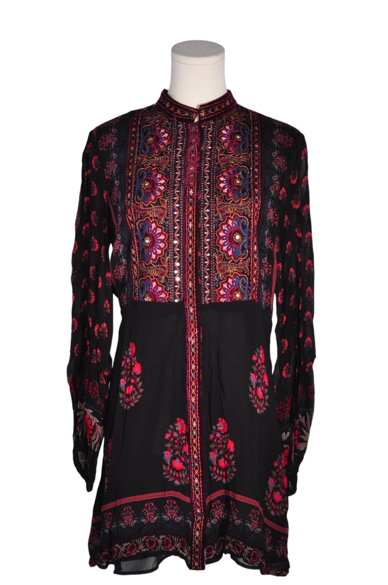ZARA Women Midi Dresses Regular fit in Red - M - Velora