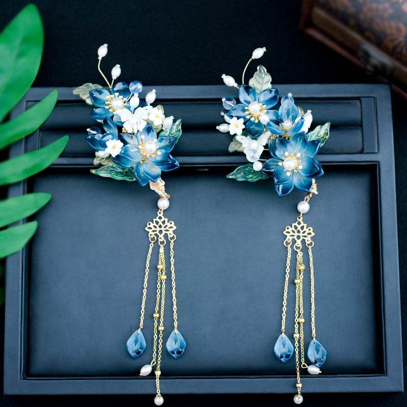 Headdress For Han Chinese Clothing A Pair Of Hairclips Retro-style Accessories Buyao Tassel - Velora