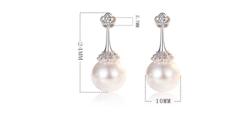Elegant pearl earrings - Velora