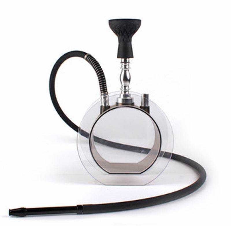 Acrylic round pot hookah set - Velora