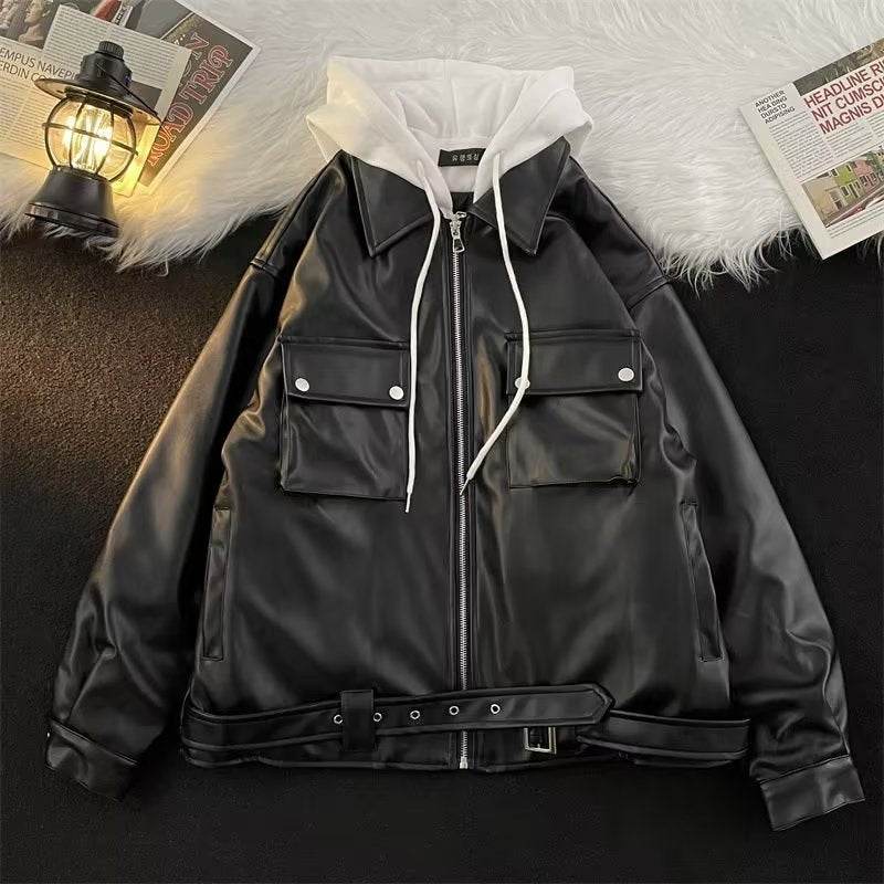 Men's Autumn Winter False-two-piece Hooded Jacket - Velora