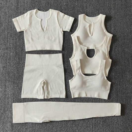6pcs Yoga Workout Outfit set for women Gym clothes - Velora