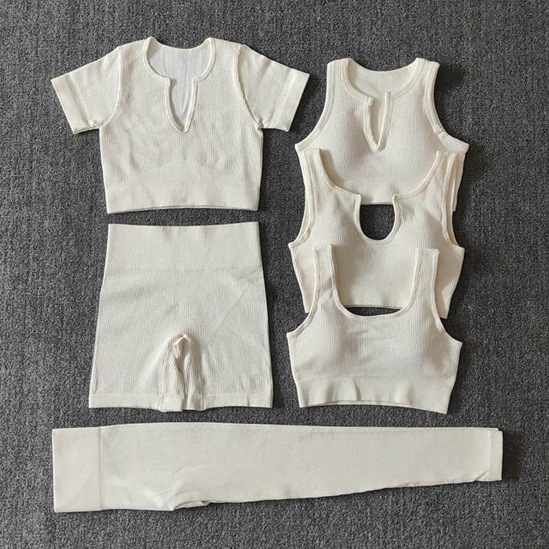 6pcs Yoga Workout Outfit set for women Gym clothes - Velora