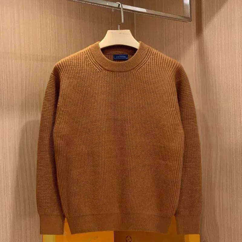 Autumn Fashion Knitted Woolen Thick Round Neck Pullover Sweater for men - Velora