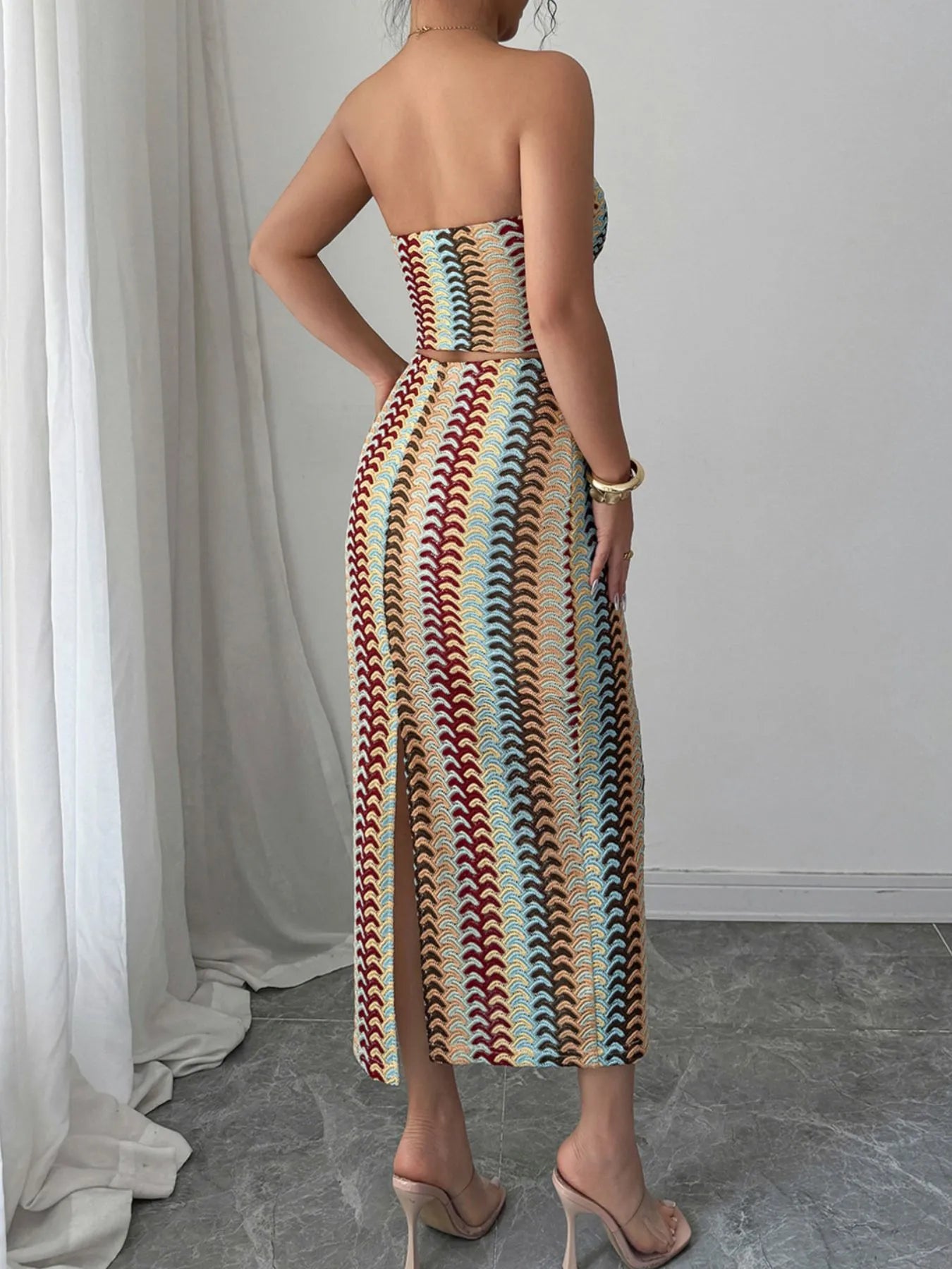 Printed Tube Top and Skirt Set - Velora