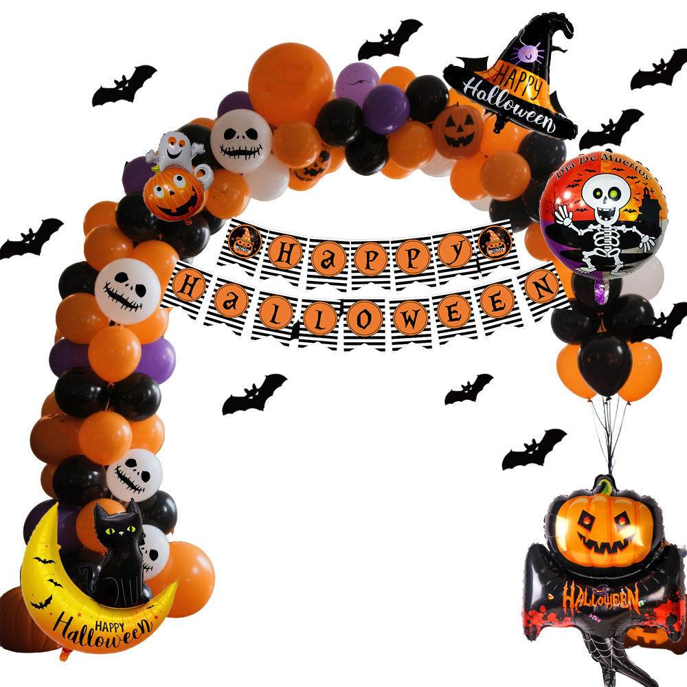 Halloween Hanging Flag Balloon Set Party Decoration Supplies - Velora