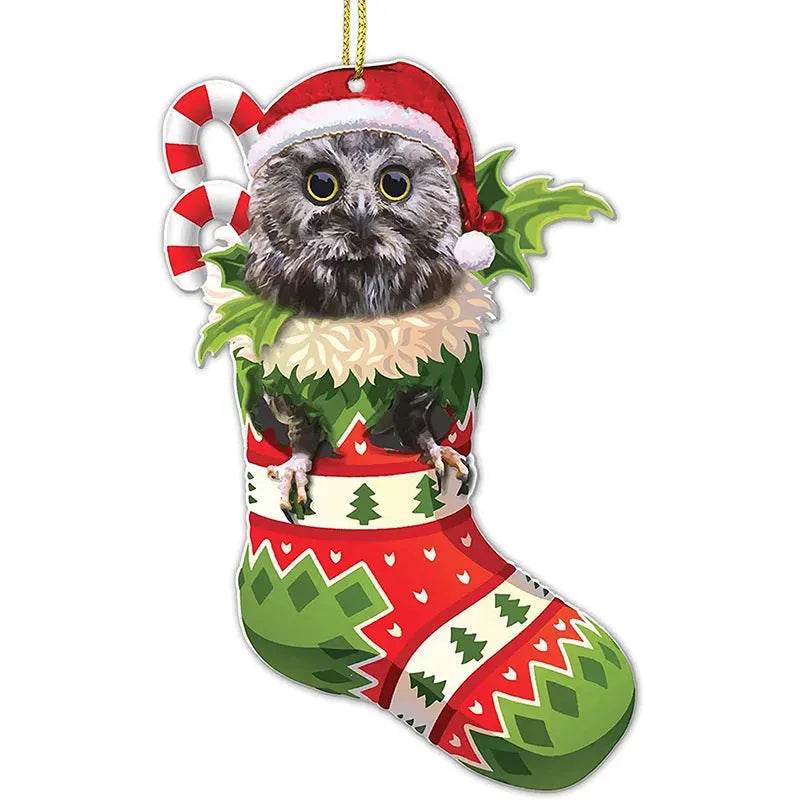 Christmas Stockings Christmas Tree Decorative Socks Dog Pendant Creative Cute - Velora