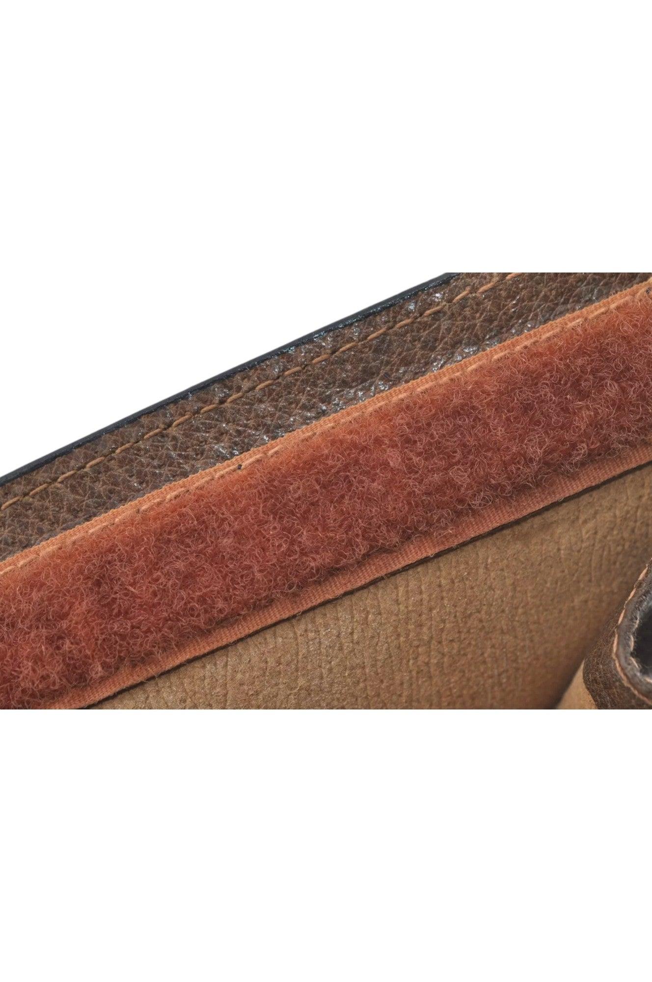 GUCCI Web Sherry Line Clutch Hand Bag Purse GG PVC Leather Brown 8044K - Velora