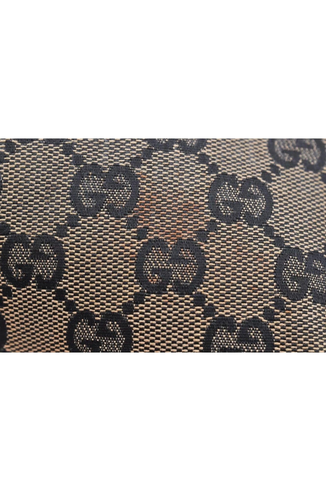 GUCCI Shoulder Cross Body Bag GG Canvas Leather 0190348 Black 9211K - Velora