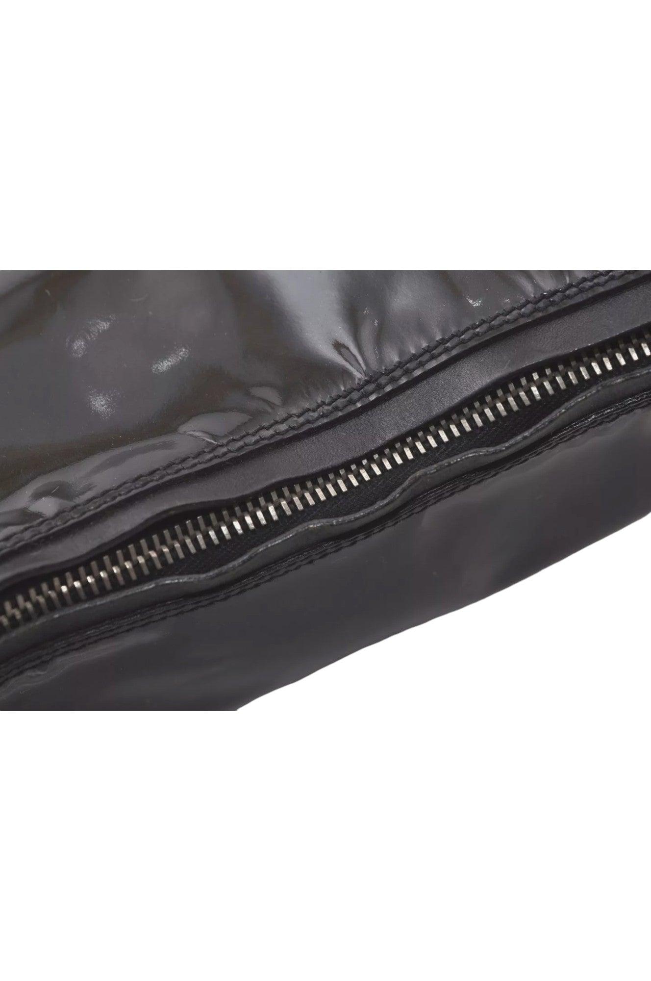 GUCCI Shoulder Hand Bag Purse Enamel Leather 0013766 Black 7891K - Velora