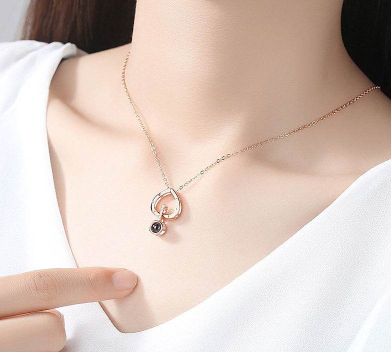 Subloom Heart 100 I Love You Necklace - Velora