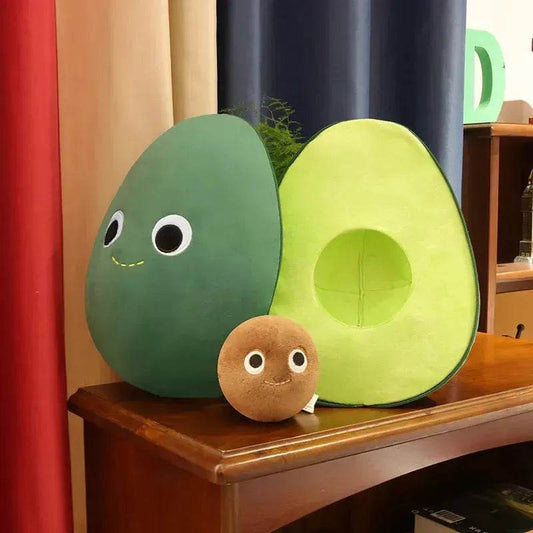 Cute Fruit Avocado Plush Toy Stuffed Doll Baby Kids Children Girls Boys Creativey Birthday Gift Sofa Cushion Home Room Decor - Velora