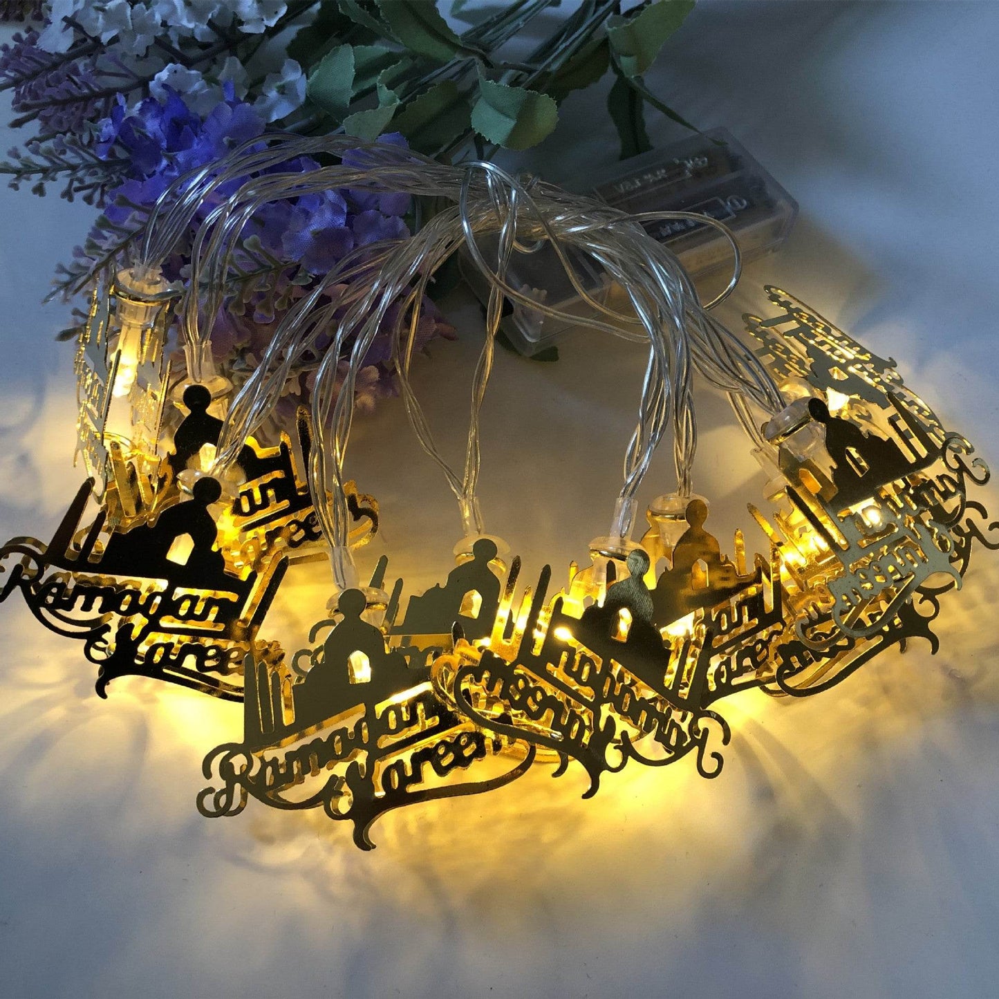 New Muslim Ramadan Iron LED Letters Eid Mubarak string Light - Velora
