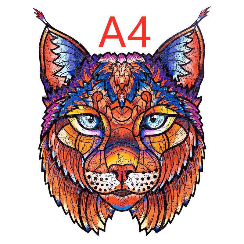 Animal Shaped Wooden Puzzle Play Toy for Kids 14 years above - Velora