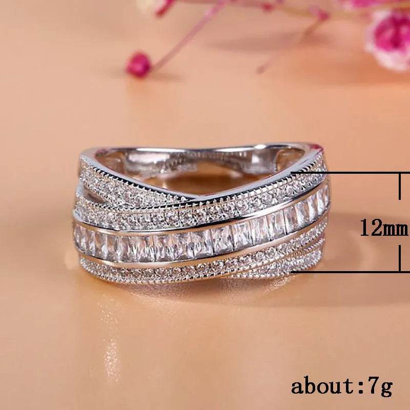Fashion Temperament copper micro-set ladies ring - Velora