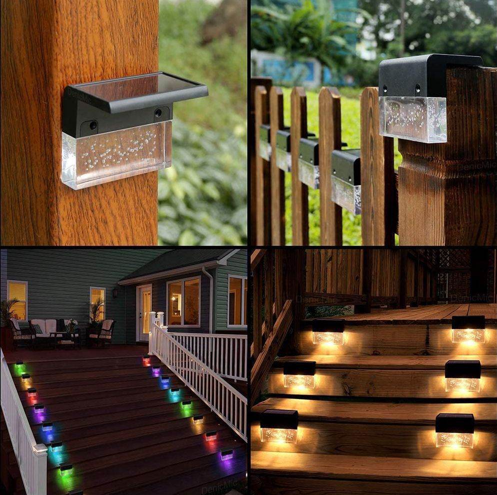 Waterproof New RGB LED Solar Light Step Fence Light - Velora