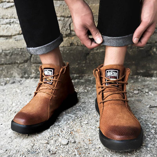 Plus Size Martin Boots Men's High Top - Velora
