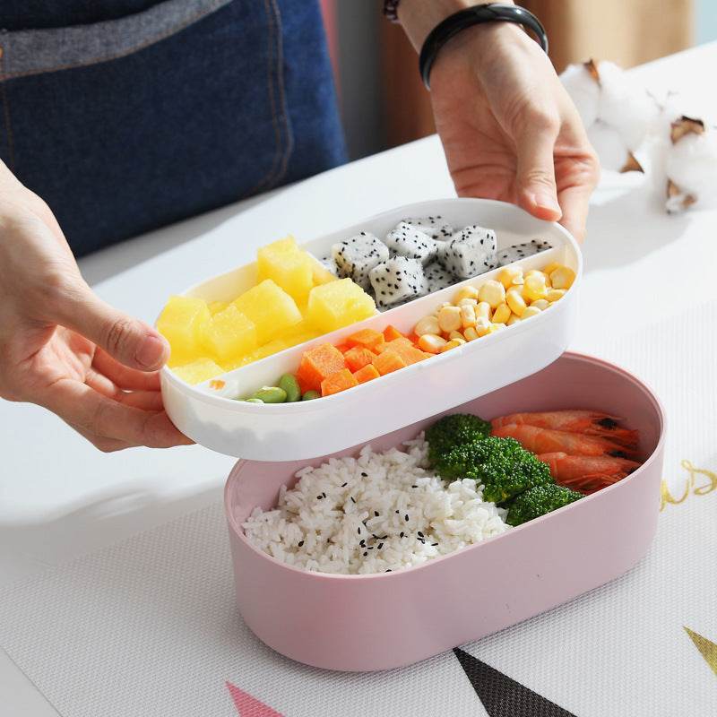 Portable Nordic Style Student Bento Lunch Box with Cutlery - Velora