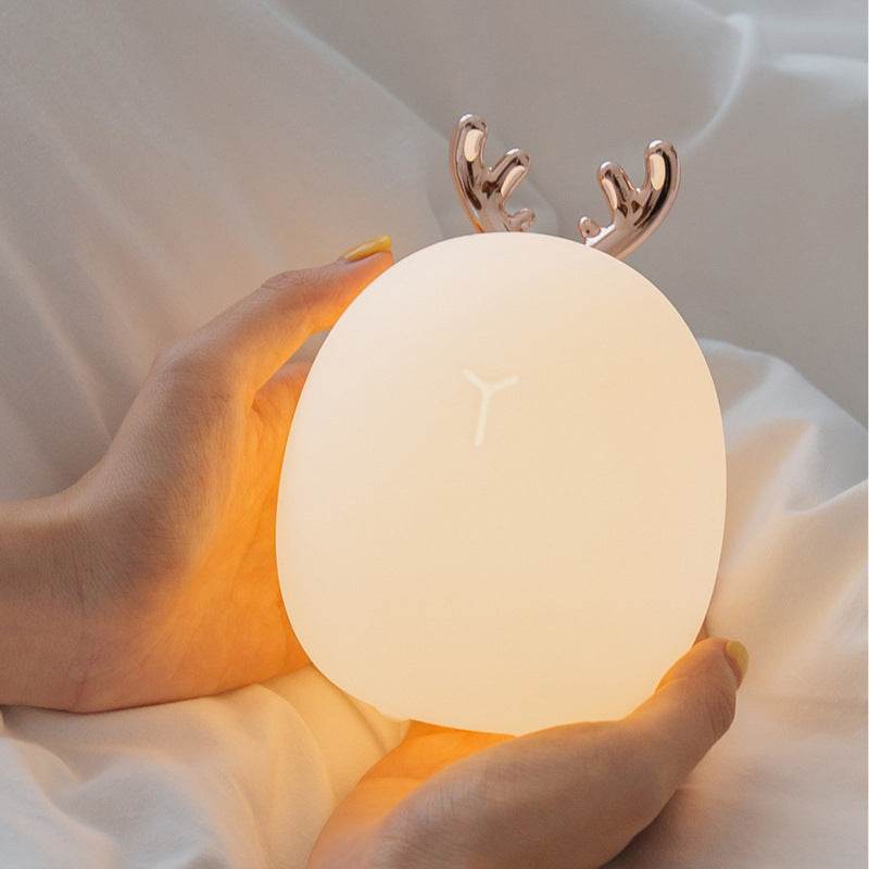 Cartoon Deer Night Light USB Charge Rabbit LED Light - Velora