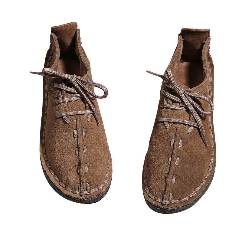 Leather Suede Men's Hand-stitched Casual Men's Shoes - Velora