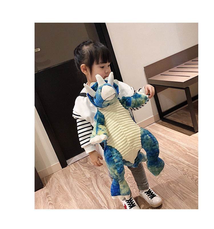 3D Dinosaur Kids Backpack – Cute Cartoon Plush Bag - Velora