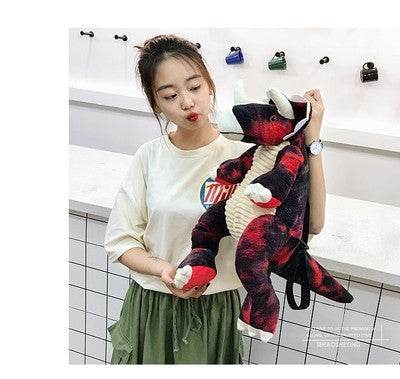 3D Dinosaur Kids Backpack – Cute Cartoon Plush Bag - Velora