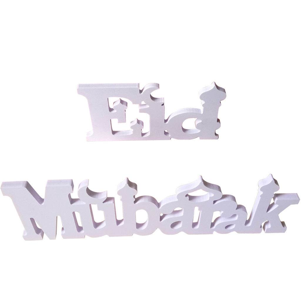 Wood Plastic Letter Ramadan Table Home Decoration Crafts Eid Mubarak plaques - Velora
