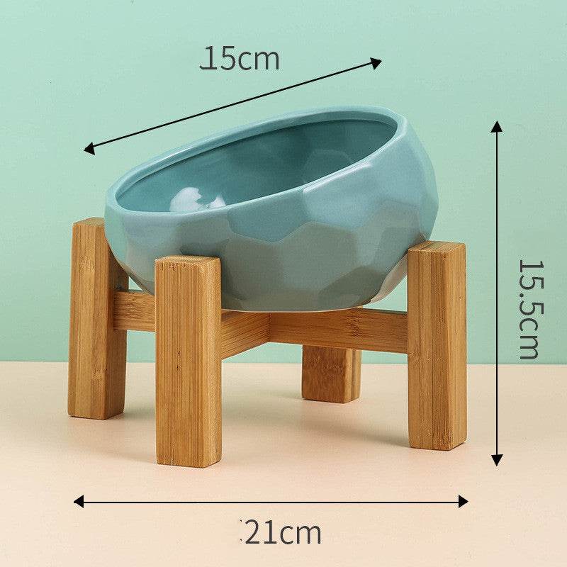 Ceramic Cat Bowl with Angled Mouth – Single & Set Options