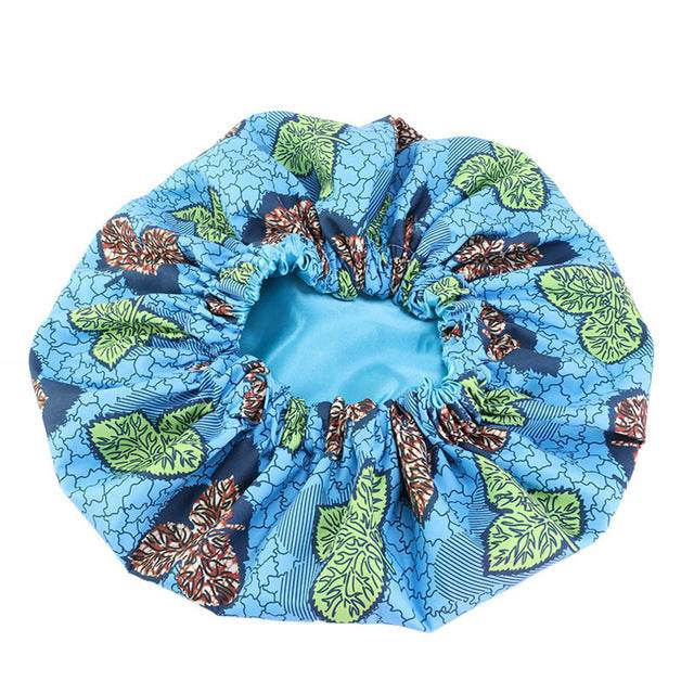 Pattern Satin Linned Bounce Hair Bonnet - Velora