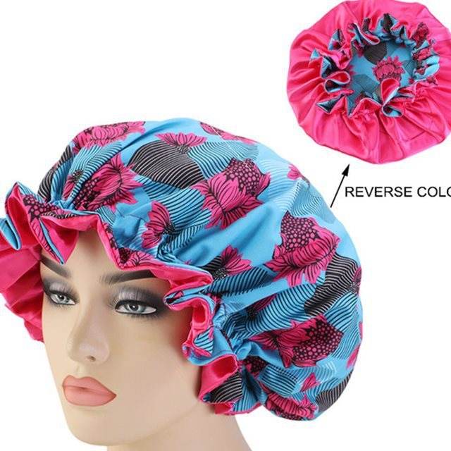 Bounce Curly Hair Bonnet Women Night Sleep Cap - Velora