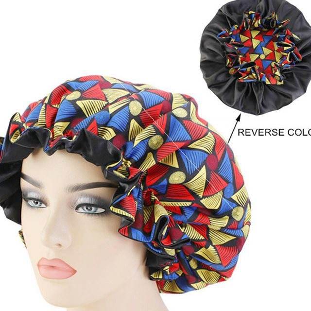 Bounce Curly Hair Bonnet Women Night Sleep Cap - Velora