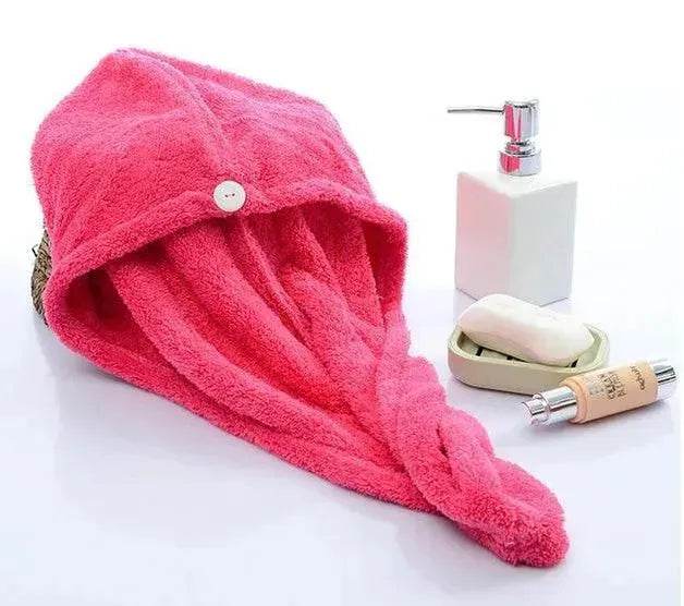 Women's Microfiber Hair Dryer Cap Absorbent Hair Towel. - Velora