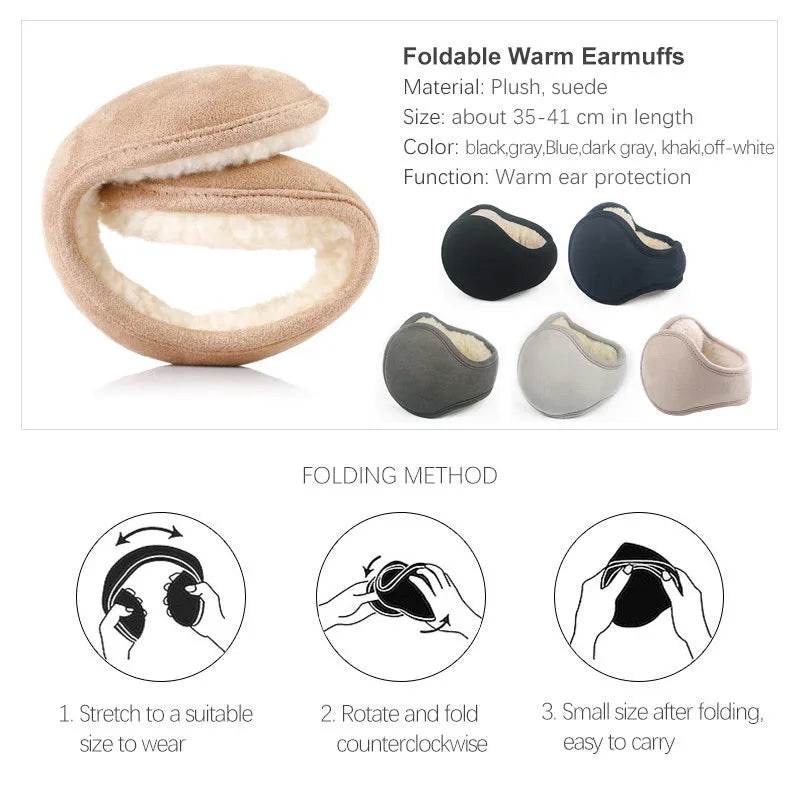 Suede Earmuffs Plush Earmuffs - Velora