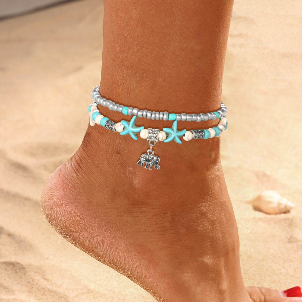 Double Sea Star Rice Bead Jewelry Yoga Beach Jewelry - Velora