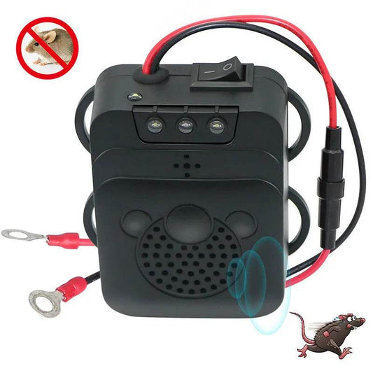 Car Rodent Repellent Animal Ultrasonic Rat Flashlight Deterrent-Trap 12V with LED Vehicle - Velora