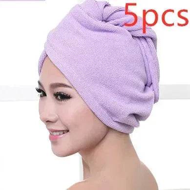 Women's Microfiber Hair Dryer Cap Absorbent Hair Towel. - Velora