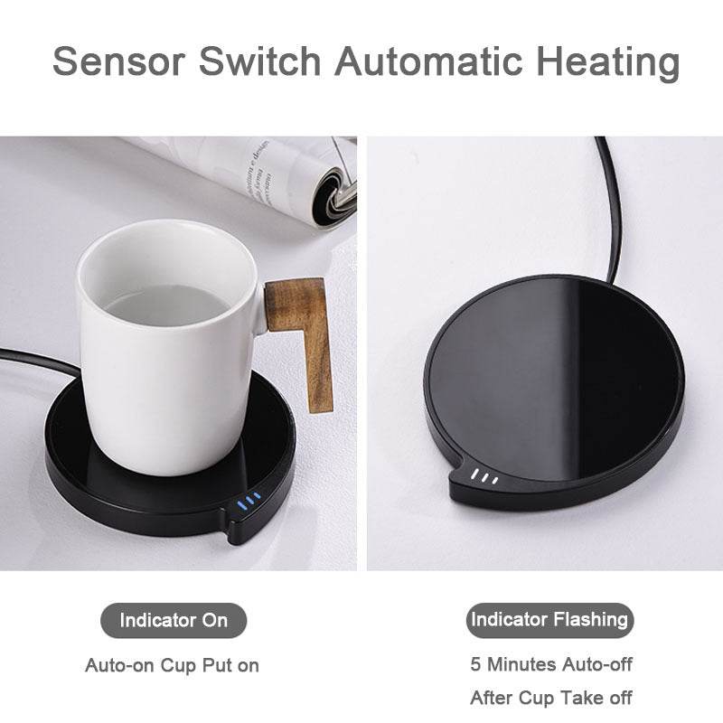 Electric Temperature-controlled smart mug Coffee warmer heating coaster - Velora