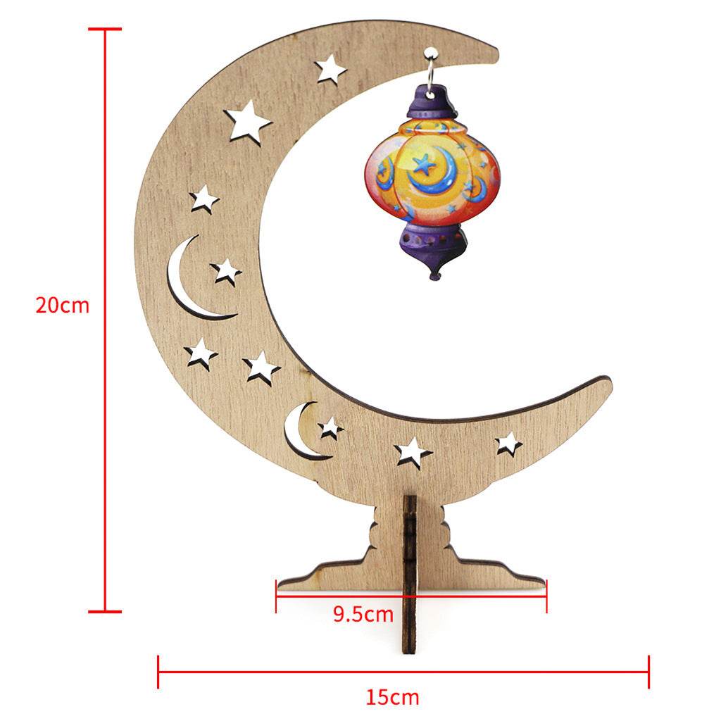 Ramadan Festival Kulbang Moon Painted Lantern Table Decoration Crafts Ornaments - Velora