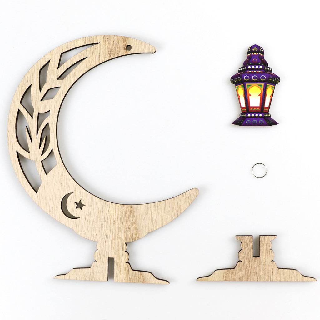 Ramadan Festival Kulbang Moon Painted Lantern Table Decoration Crafts Ornaments - Velora