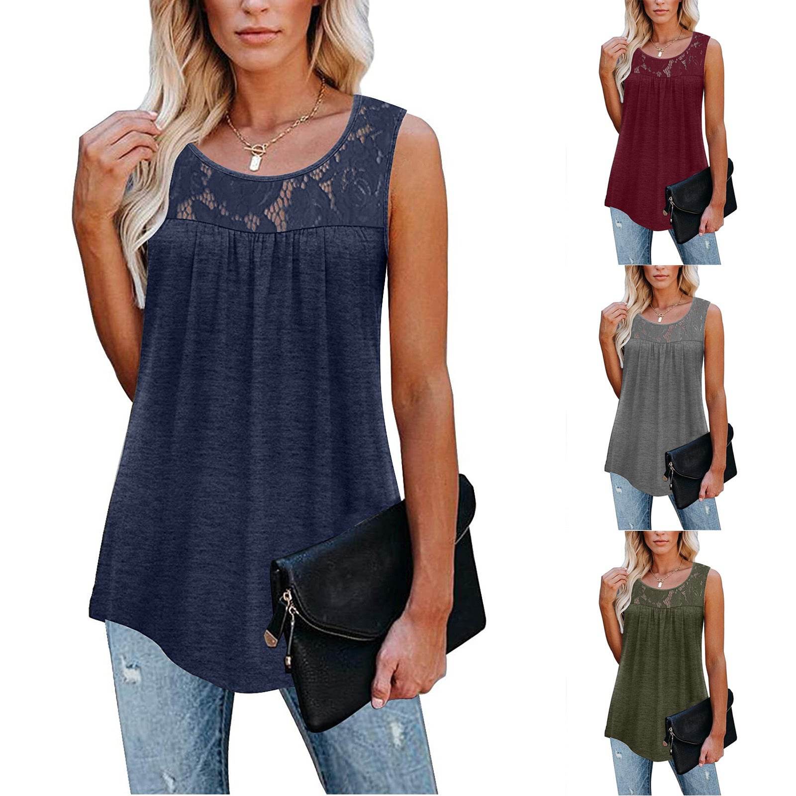 Casual Plus Size 5XL Lace Tops Summer loose top - Velora
