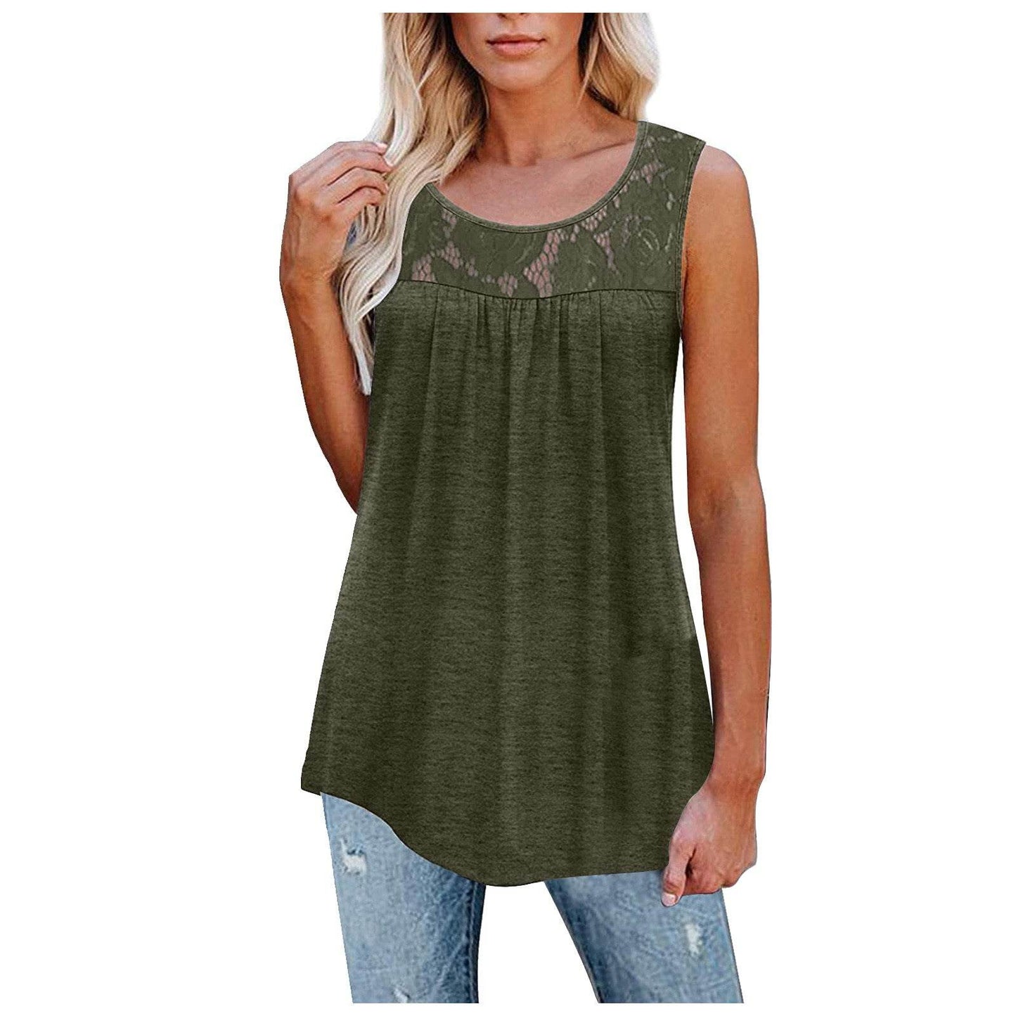 Casual Plus Size 5XL Lace Tops Summer loose top - Velora