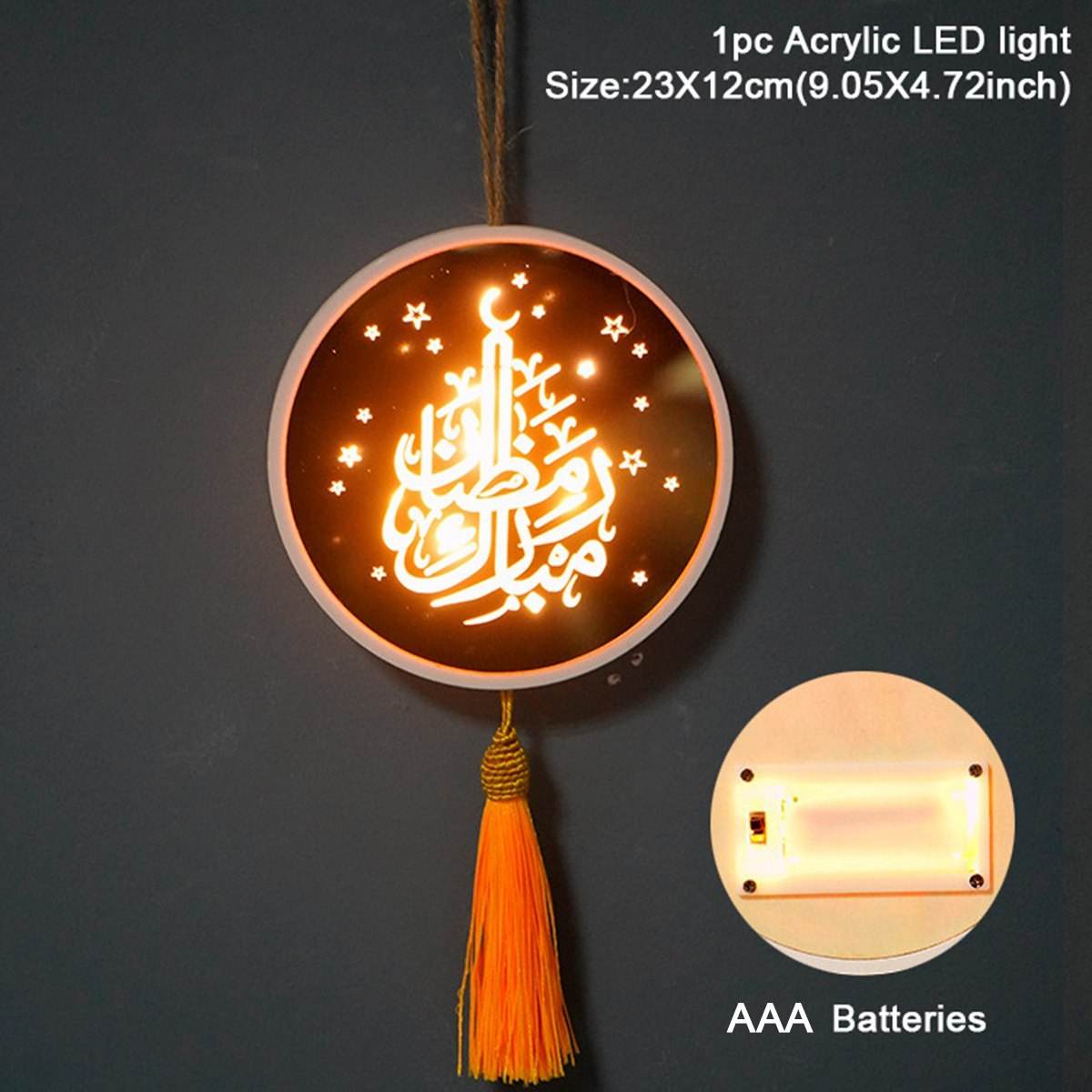 EID Mubarak Moon Star Eid Mubarak Garland LED Curtain String - Velora