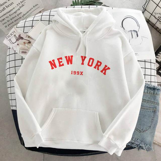 NEW Colors Sweatshirts Velvet Winter Women's NEW YORK - Velora