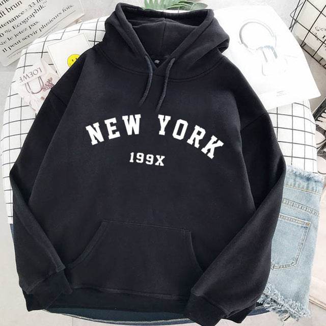 NEW Colors Sweatshirts Velvet Winter Women's NEW YORK - Velora