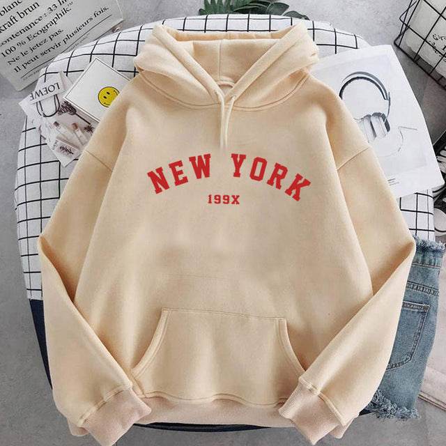 NEW Colors Sweatshirts Velvet Winter Women's NEW YORK - Velora