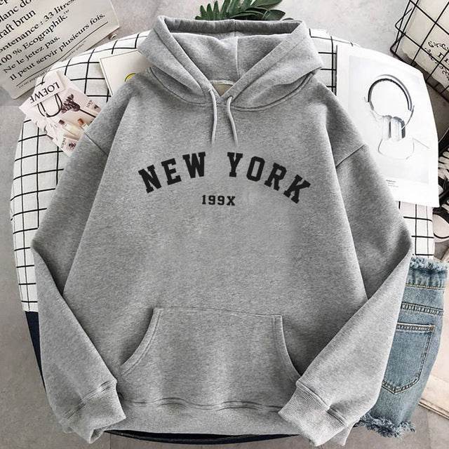 NEW Colors Sweatshirts Velvet Winter Women's NEW YORK - Velora