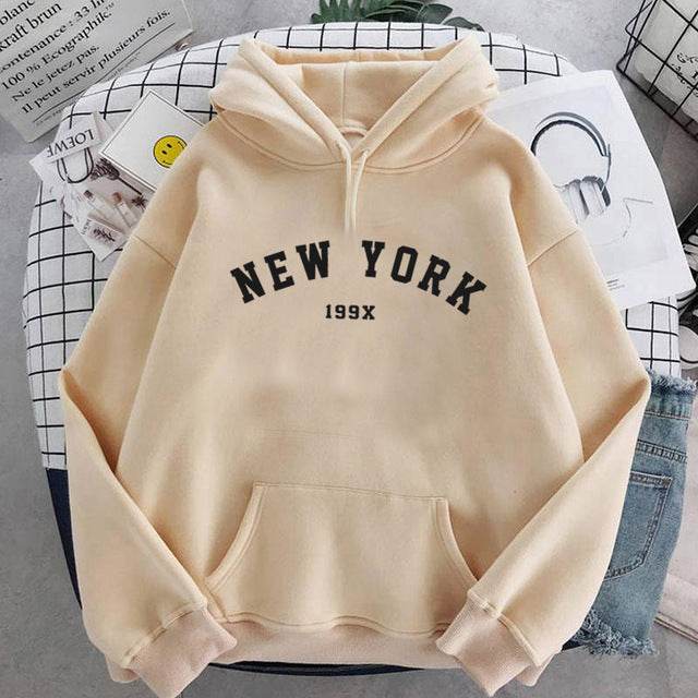 NEW Colors Sweatshirts Velvet Winter Women's NEW YORK - Velora