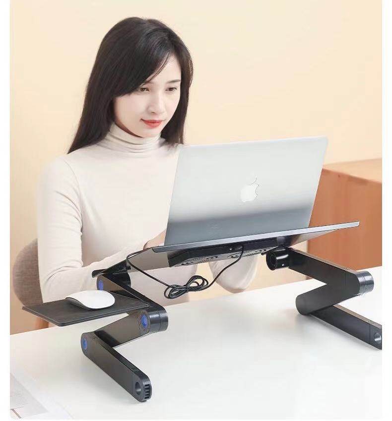 Folding Computer Desk Notebook Computer Stable With Double Fan - Velora