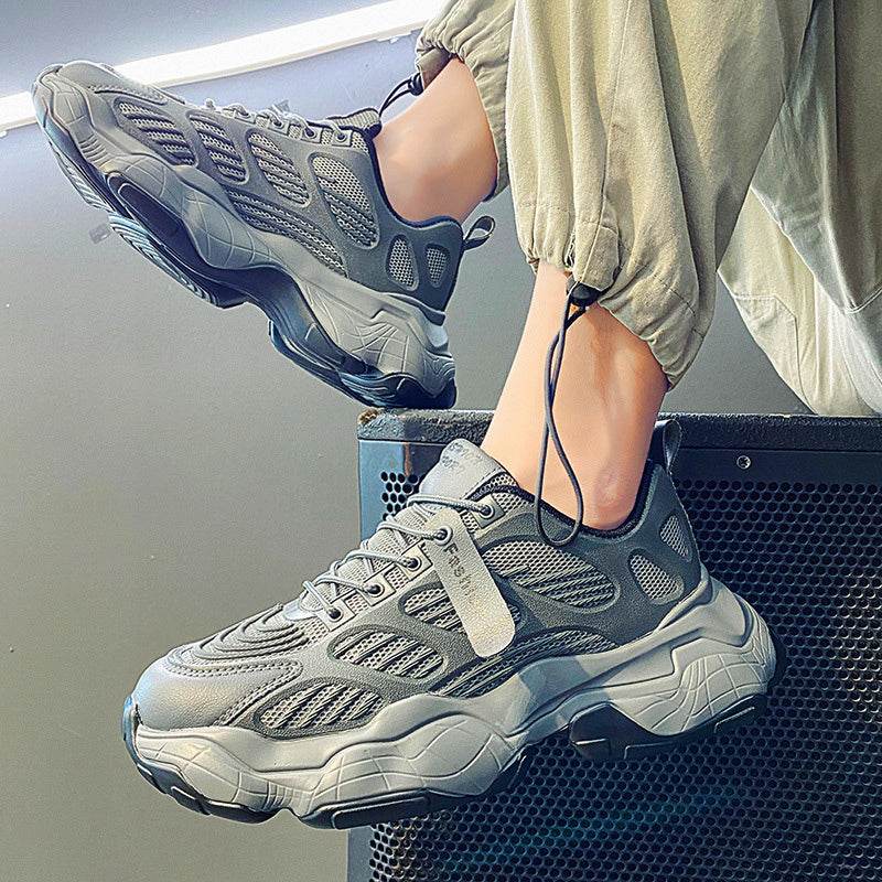 Men's Shoes Spring New Sports And Leisure Men's Korean Version Of The Trend Of Wild Increase Hong Kong Style Ins Old Fashion Shoes - Velora